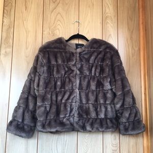 Zara Faux Fur Knit Jacket